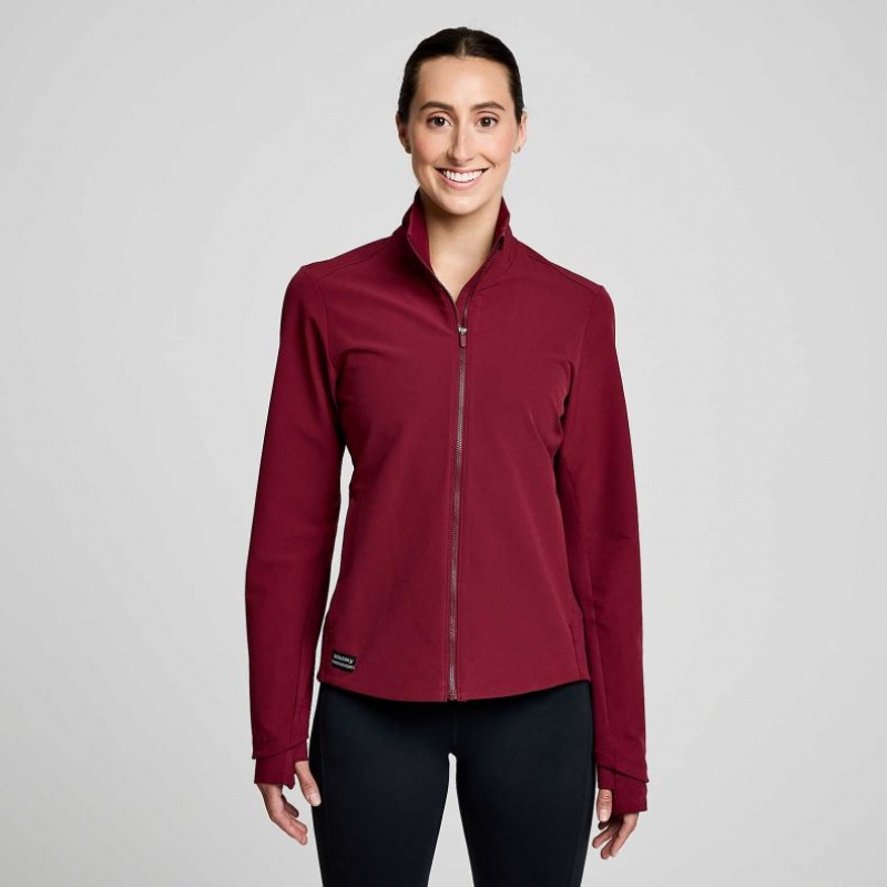 Burgundy Saucony Triumph Women\'s Jacket | USA BLJUPN