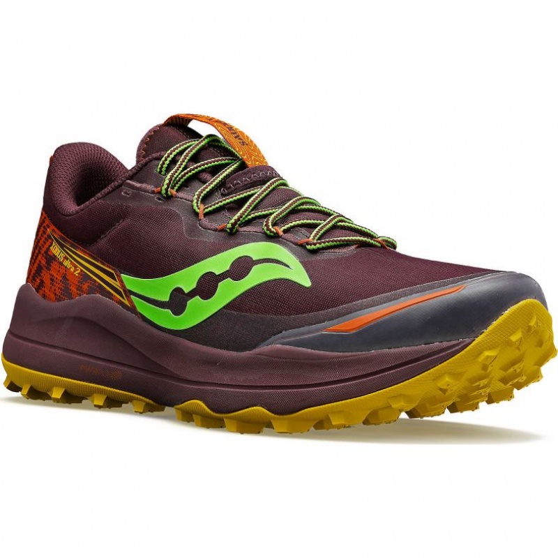 Burgundy Saucony Xodus Ultra 2 Men's Trail Running Shoes | USA TYJSOB