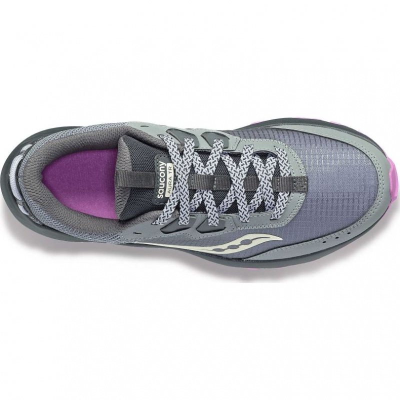 Grey Saucony Aura TR Women's Trail Running Shoes | USA NZXMRC