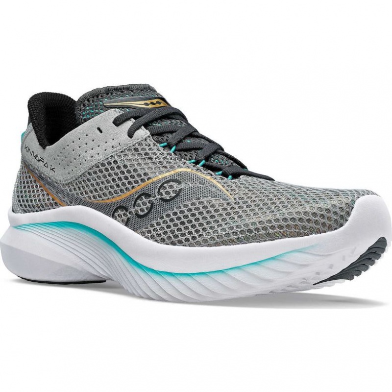 Grey Saucony Kinvara 14 Men's Running Shoes | USA QPJUAM