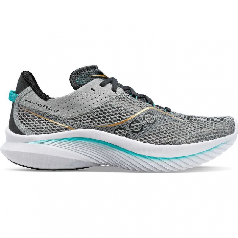 Grey Saucony Kinvara 14 Men\'s Running Shoes | USA QPJUAM