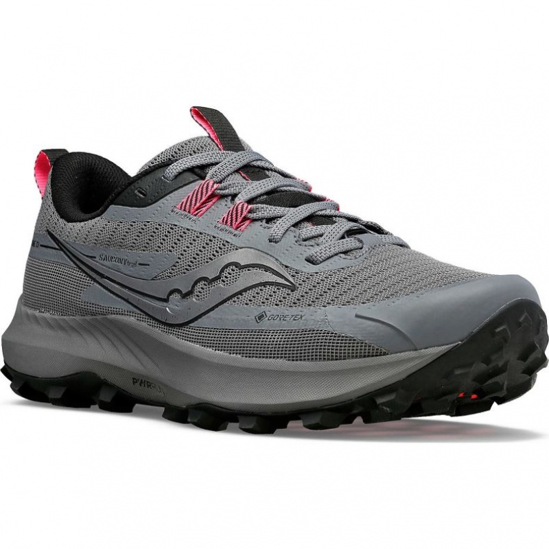 Grey Saucony Peregrine 13 GTX Women's Trail Running Shoes | USA SODWKJ