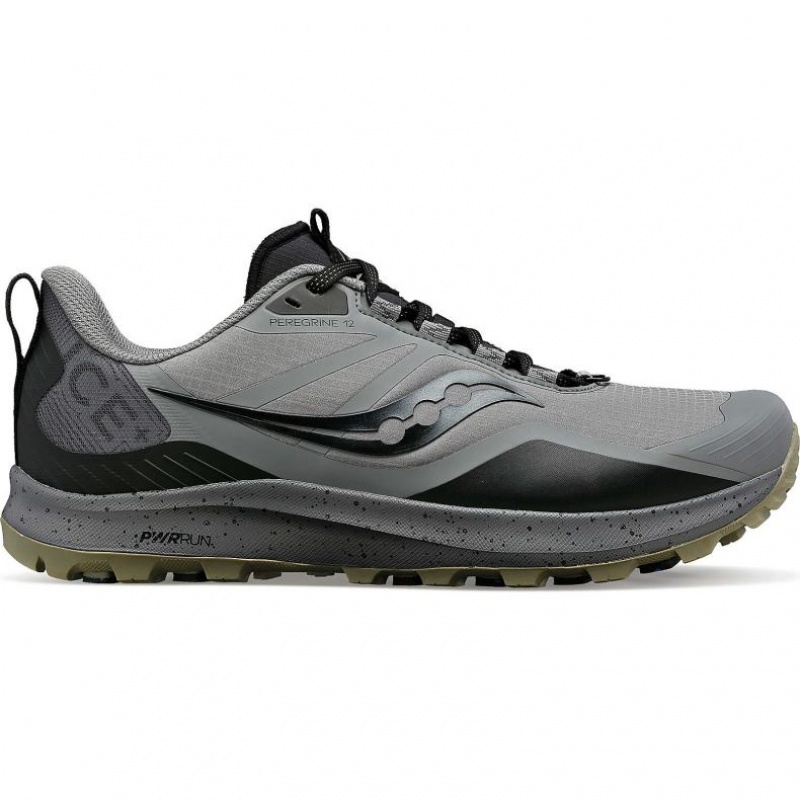 Grey Saucony Peregrine ICE+ 3 Men\'s Trail Running Shoes | USA DBPVIC