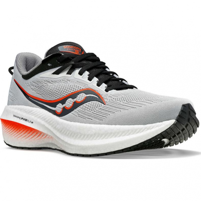 Grey Saucony Triumph 21 Men's Running Shoes | USA AZPUCW