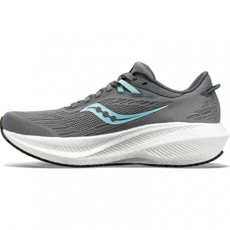 Grey Saucony Triumph 21 Women's Running Shoes | USA URIFEC