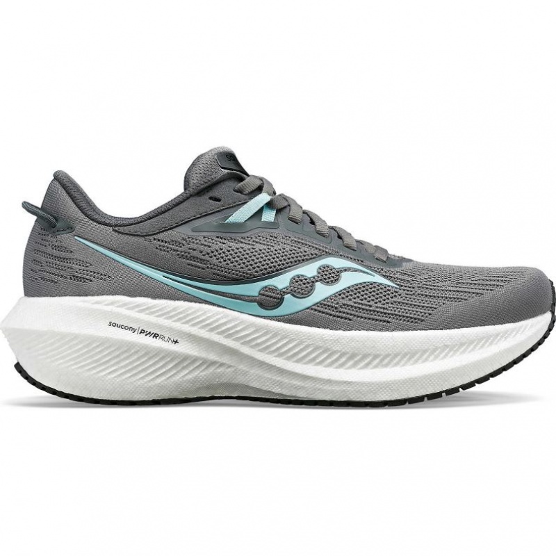 Grey Saucony Triumph 21 Women\'s Running Shoes | USA URIFEC