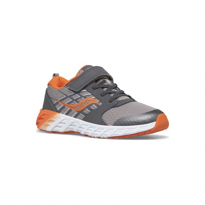 Grey Saucony Wind 2.0 A/C Big Kids' Sneakers | USA UFRYXV