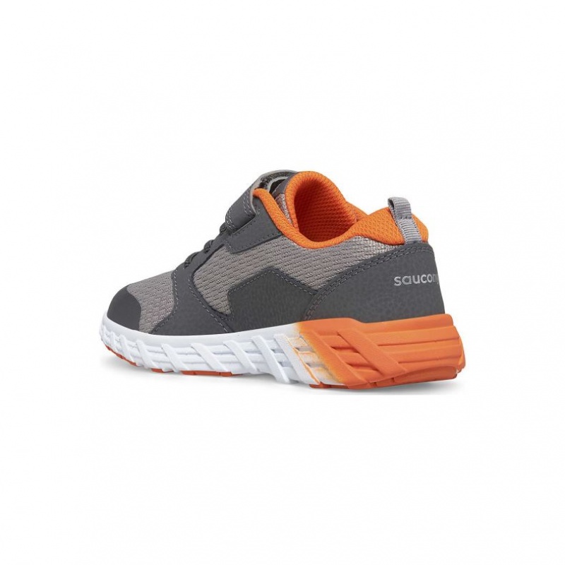 Grey Saucony Wind 2.0 A/C Big Kids' Sneakers | USA UFRYXV