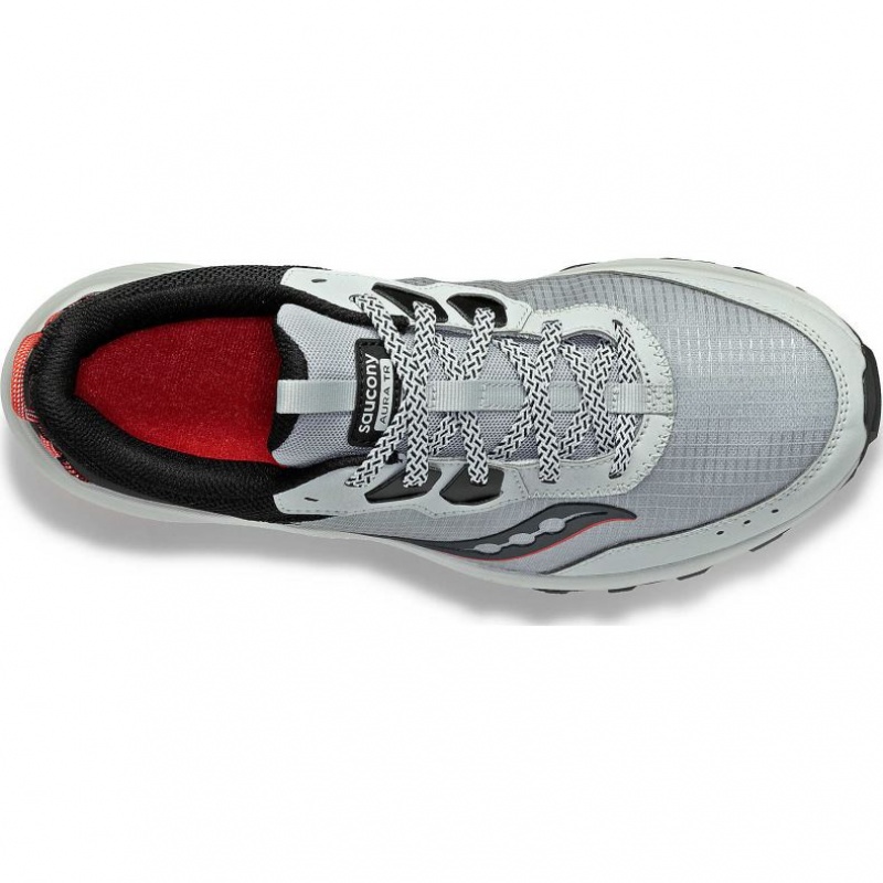 Grey / Black Saucony Aura TR Men's Wide Running Shoes | USA LYRDTU