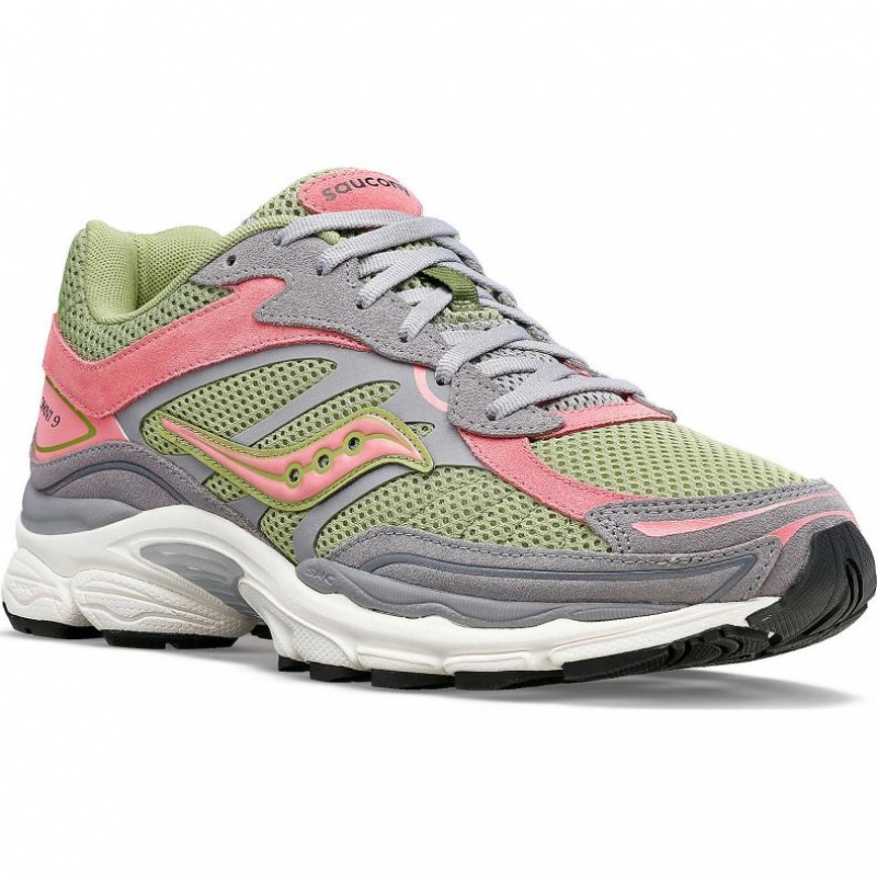 Grey / Green / Pink Saucony ProGrid Omni 9 Premium Men's Sneakers | USA NRTKBW