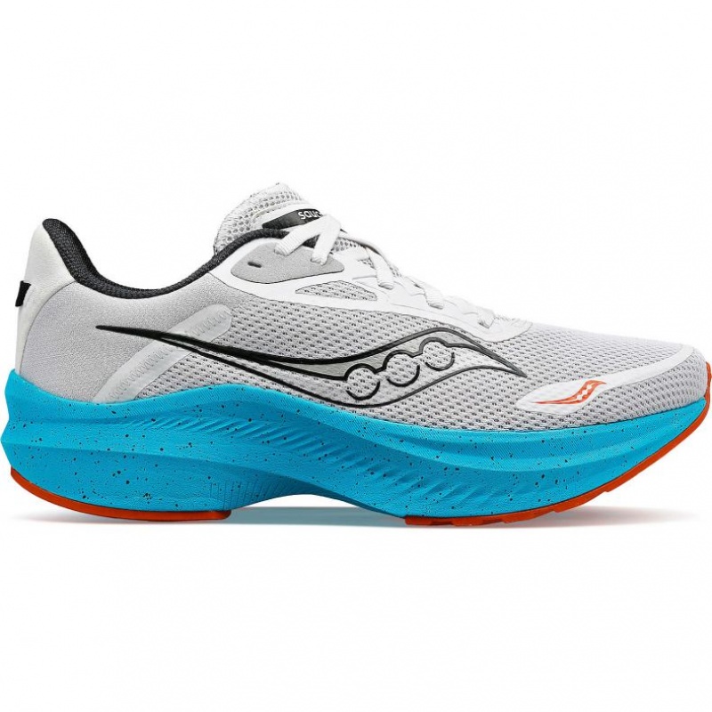 Grey / Turquoise Saucony Axon 3 Men\'s Running Shoes | USA PHYBMZ