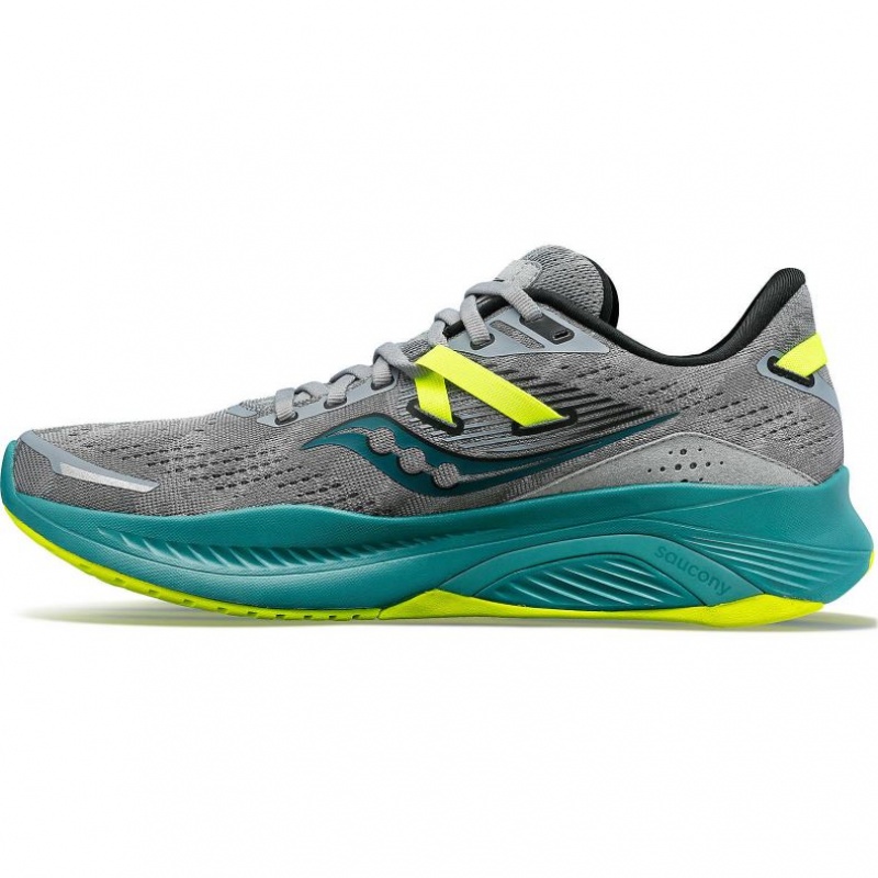 Grey / Turquoise Saucony Guide 16 Men's Wide Running Shoes | USA PQJOFV