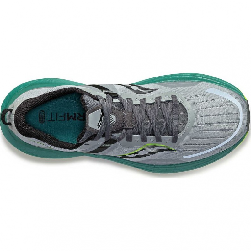 Grey / Turquoise Saucony Tempus Men's Wide Running Shoes | USA TLJUCY