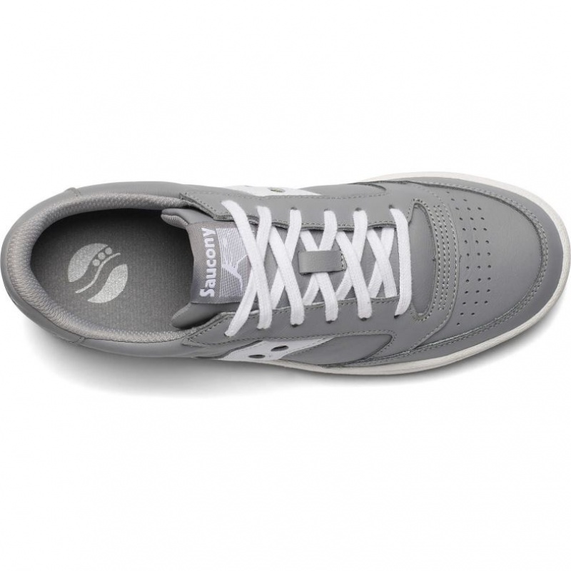 Grey / White Saucony Jazz Court Women's Sneakers | USA XZOKUG