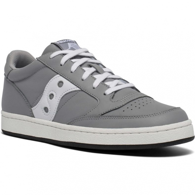 Grey / White Saucony Jazz Court Women's Sneakers | USA XZOKUG