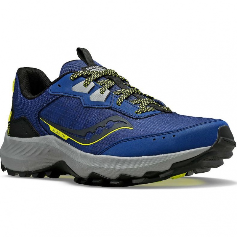 Indigo Saucony Aura TR Men's Trail Running Shoes | USA SXPGRV