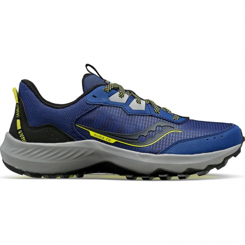 Indigo Saucony Aura TR Men\'s Trail Running Shoes | USA SXPGRV