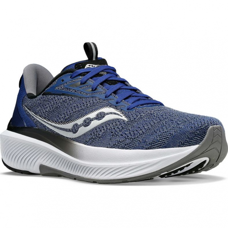 Indigo Saucony Echelon 9 Men's Wide Running Shoes | USA XQOSJM