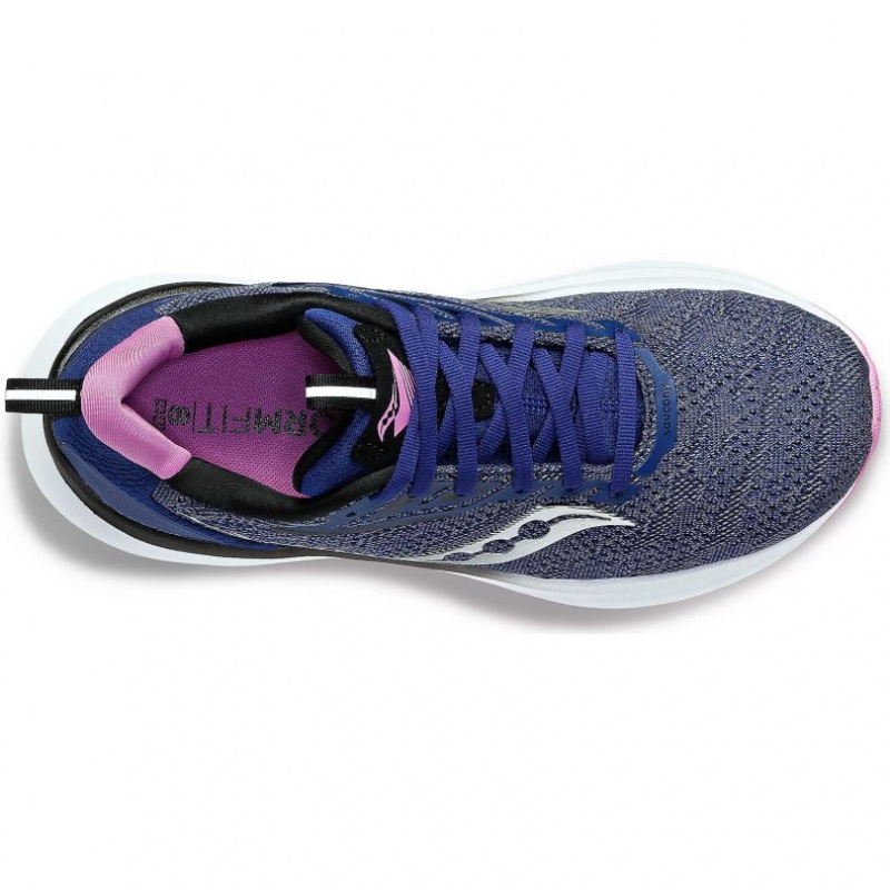 Indigo Saucony Echelon 9 Women's Wide Running Shoes | USA QDTKXA