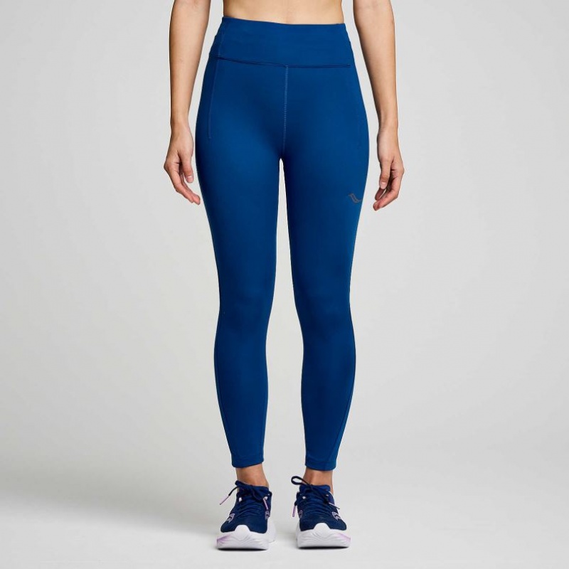 Indigo Saucony Fortify Crop Women\'s Tight | USA LBFYKG