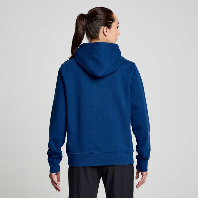 Indigo Saucony Recovery Women's Hoodie | USA AXWRJD