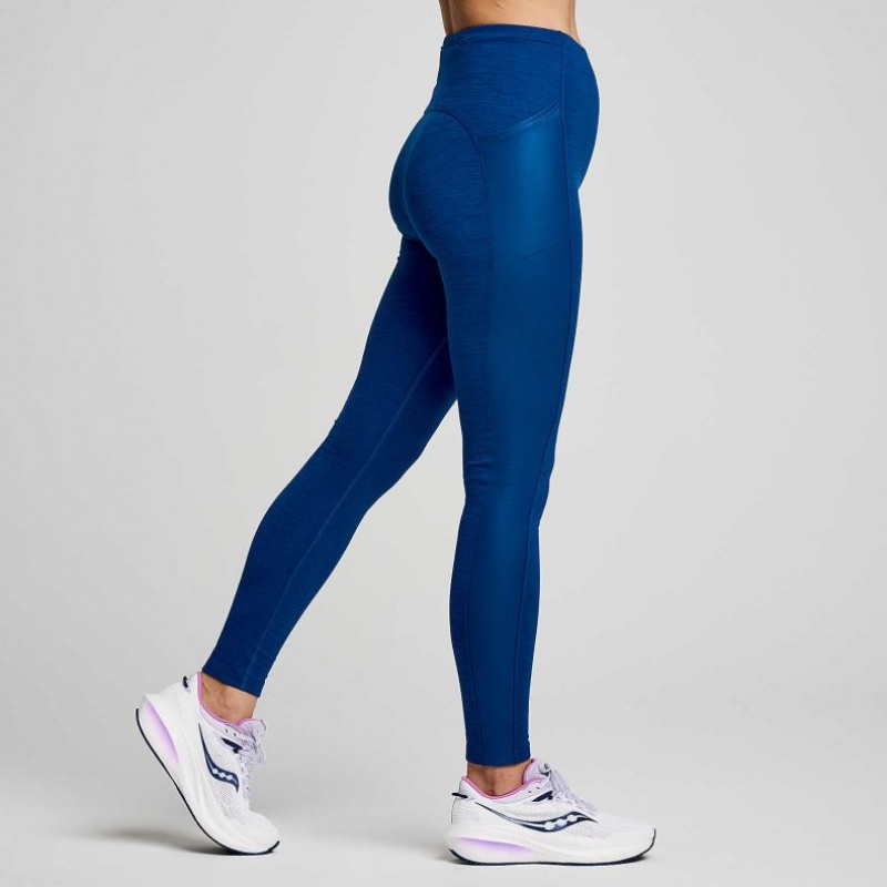 Indigo Saucony Solstice Women's Tight | USA CWBHNY