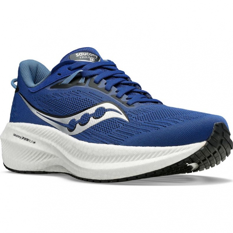 Indigo Saucony Triumph 21 Men's Running Shoes | USA KGCWVL