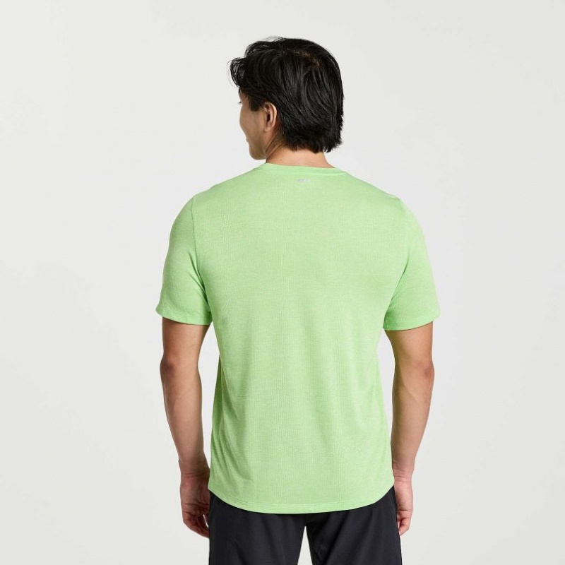 Mint Saucony Stopwatch Short Sleeve Men's T-Shirt | USA BDKCHV