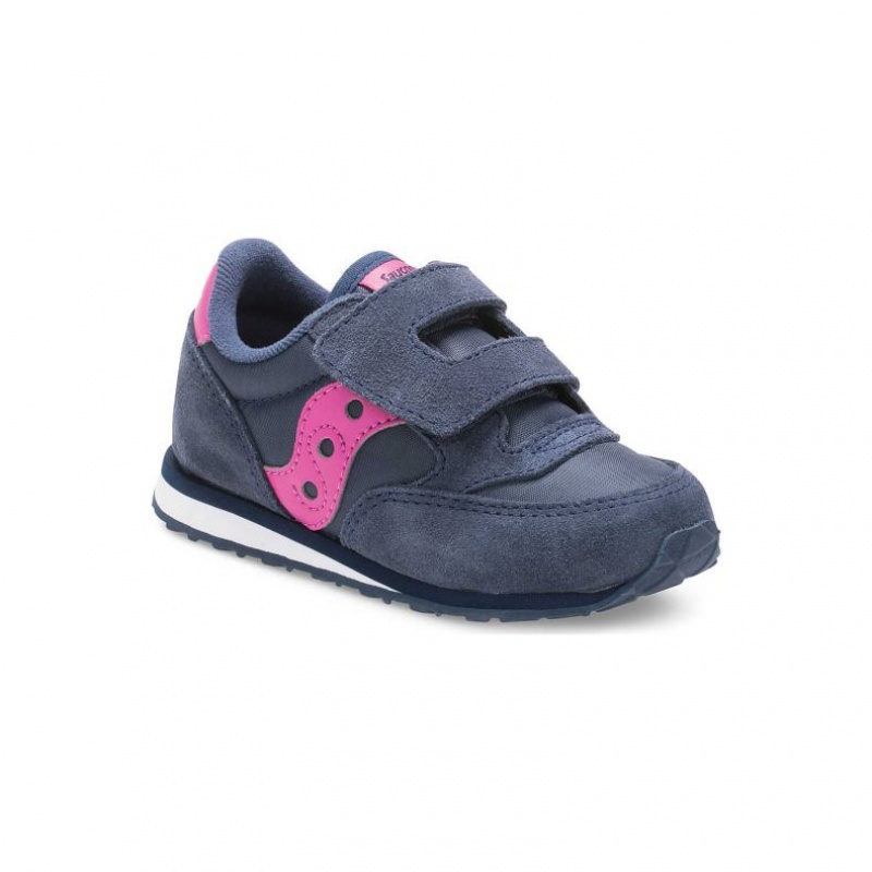 Navy Saucony Baby Jazz Hook & Loop Little Kids' Sneakers | USA MJHXNL