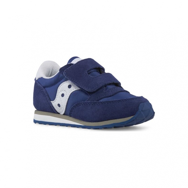 Navy Saucony Baby Jazz Hook & Loop Little Kids' Sneakers | USA CMRDLV