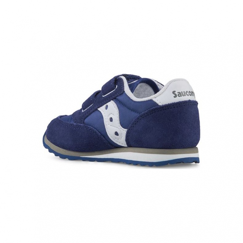 Navy Saucony Baby Jazz Hook & Loop Little Kids' Sneakers | USA CMRDLV