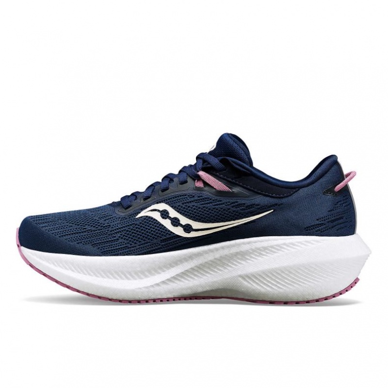 Navy Saucony Triumph 21 Women's Running Shoes | USA ZPTGEQ