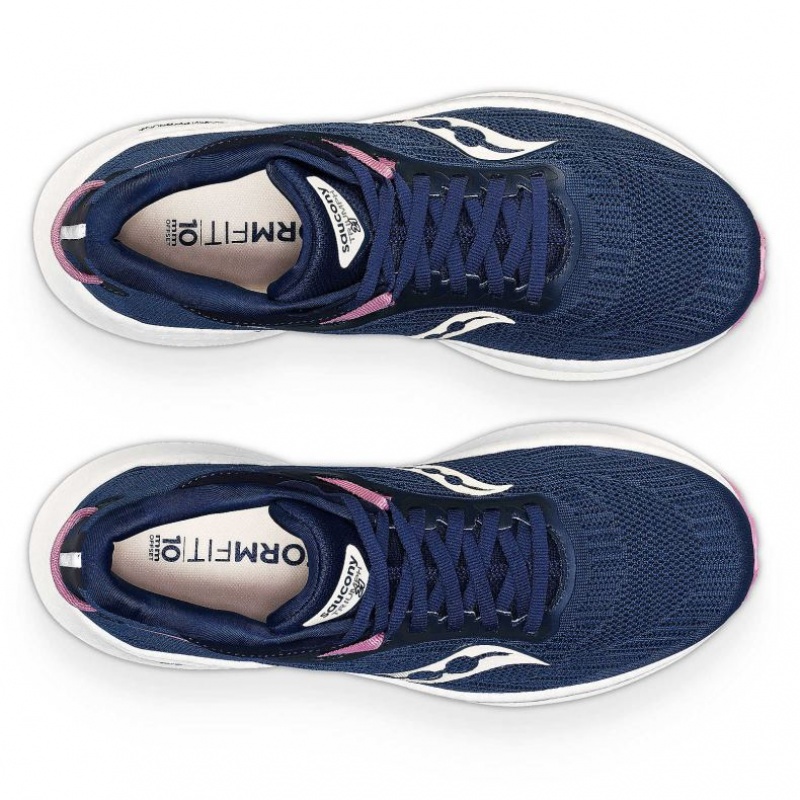 Navy Saucony Triumph 21 Women's Running Shoes | USA ZPTGEQ