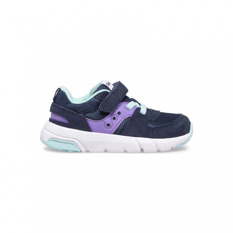 Navy / Purple Saucony Jazz Lite 2.0 Little Kids\' Sneakers | USA TUQYEL