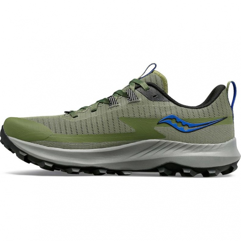 Olive Saucony Peregrine 13 Men's Trail Running Shoes | USA BWAXTF