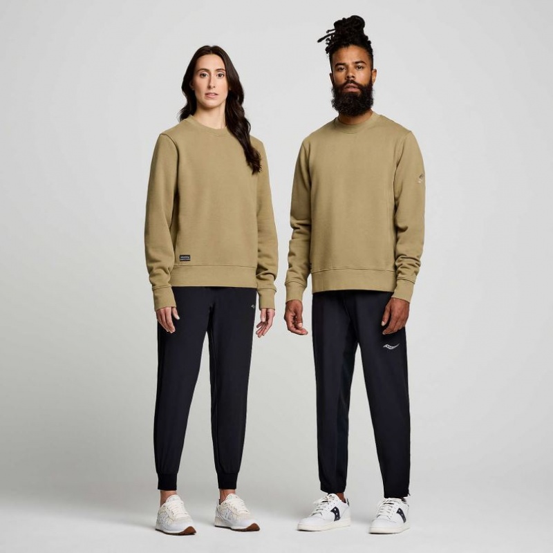 Olive Saucony Recovery Crew Men's Sweatshirt | USA XVCPES