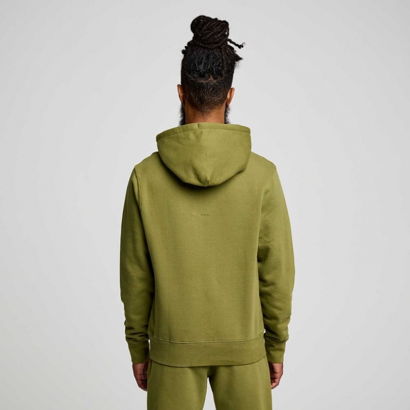 Olive Saucony Recovery Men's Hoodie | USA UTVRWP