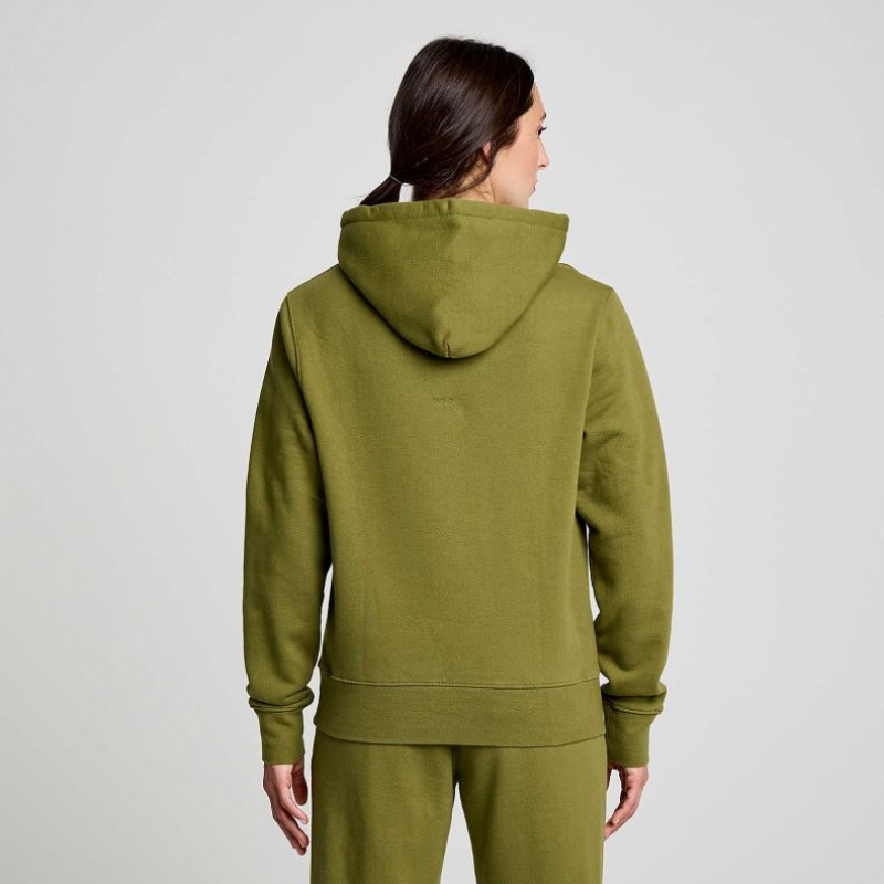 Olive Saucony Recovery Women's Hoodie | USA HRJLWU