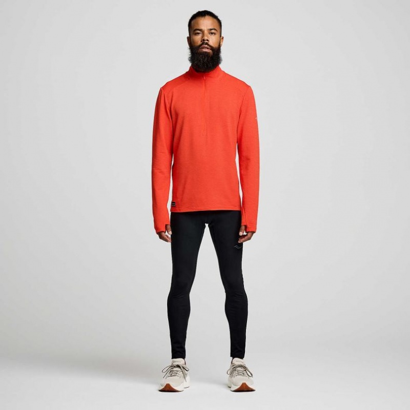 Orange Saucony Triumph 3D 1/2 Zip Men's Sweatshirt | USA DZQOEI