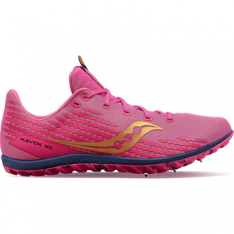 Pink Saucony Havok XC 3 Men\'s Spikes | USA OZBRJQ