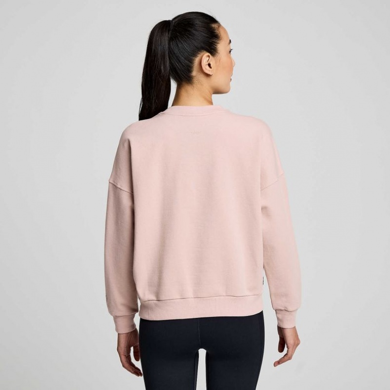 Pink Saucony Recovery Crew Women's Sweatshirt | USA JNIFWL