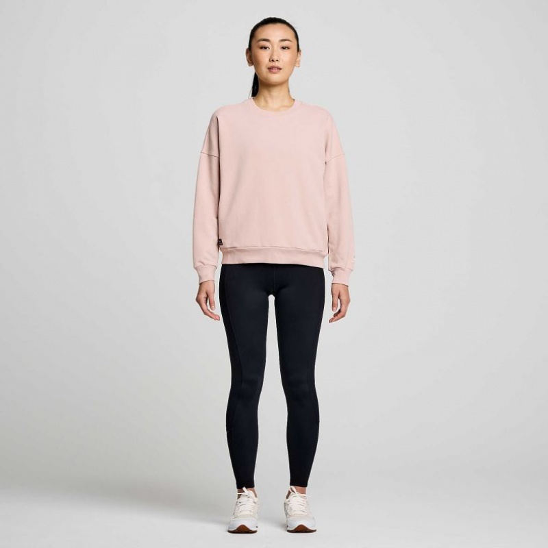 Pink Saucony Recovery Crew Women's Sweatshirt | USA JNIFWL