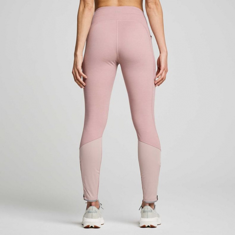 Pink Saucony Runshield Women's Tight | USA DRIAXW