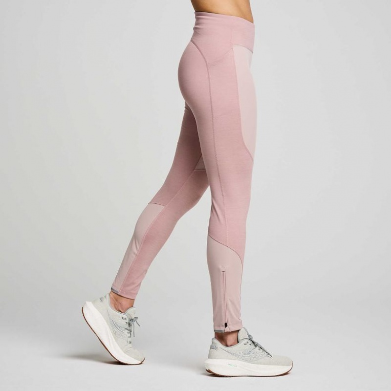 Pink Saucony Runshield Women's Tight | USA DRIAXW