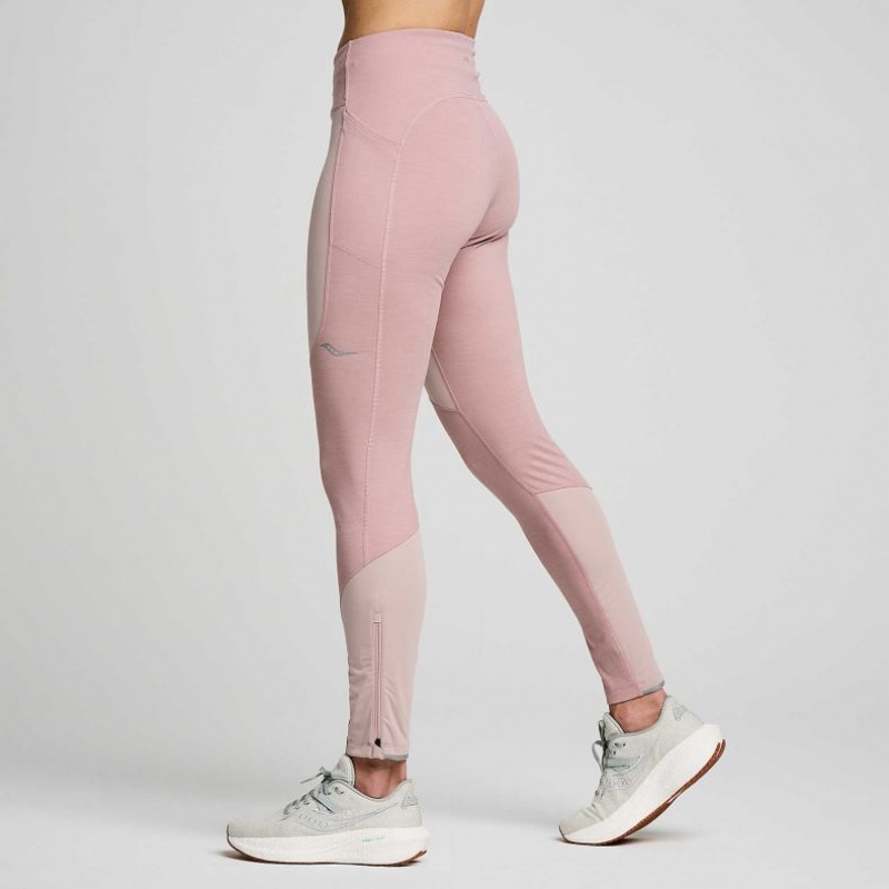 Pink Saucony Runshield Women's Tight | USA DRIAXW