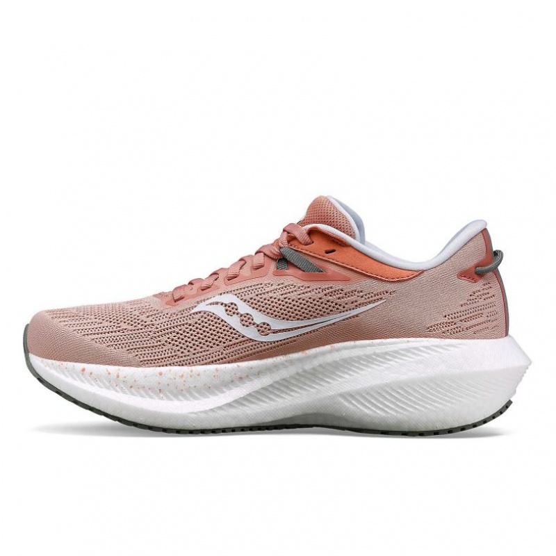 Pink Saucony Triumph 21 Women's Wide Running Shoes | USA NHFIEX