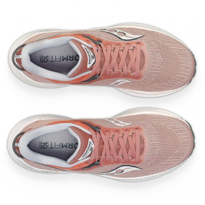 Pink Saucony Triumph 21 Women's Wide Running Shoes | USA NHFIEX