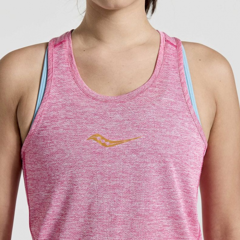 Purple Saucony Stopwatch Women's Singlet | USA RPFQHW