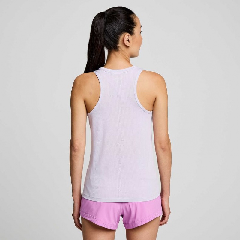 Purple Saucony Stopwatch Women's Singlet | USA SUETFY