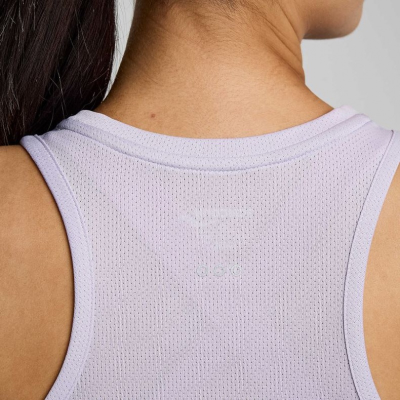 Purple Saucony Stopwatch Women's Singlet | USA SUETFY